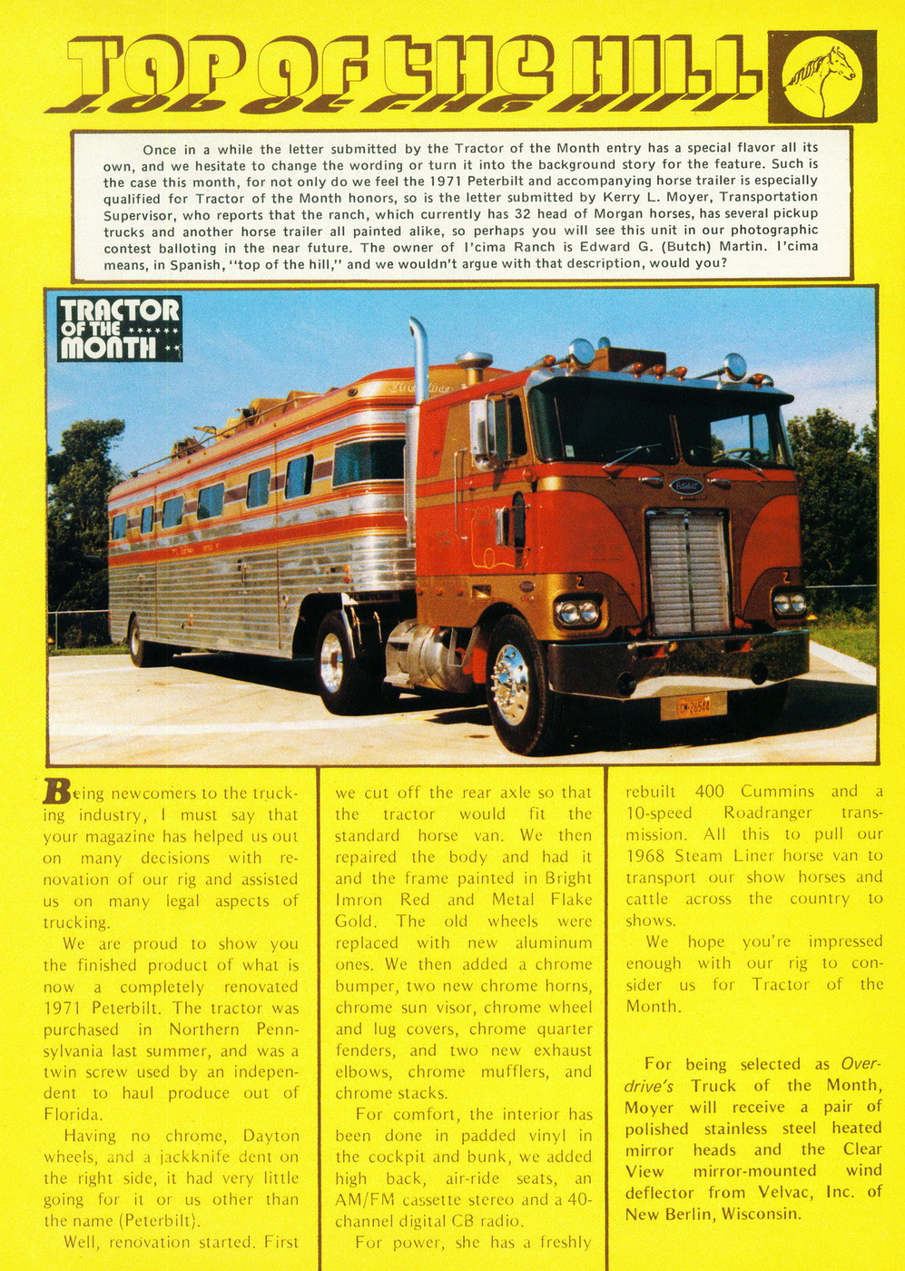 Photo January 1984 Tractor Of The Month 01 Overdrive Magazine