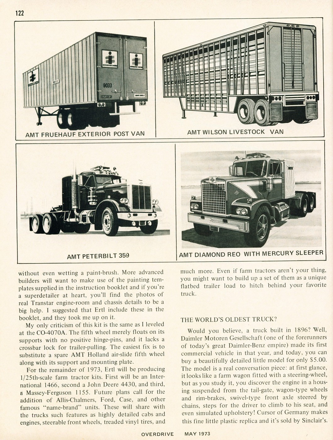 Photo May 1973 The Truck Model Stop 2 05 Overdrive Magazine May