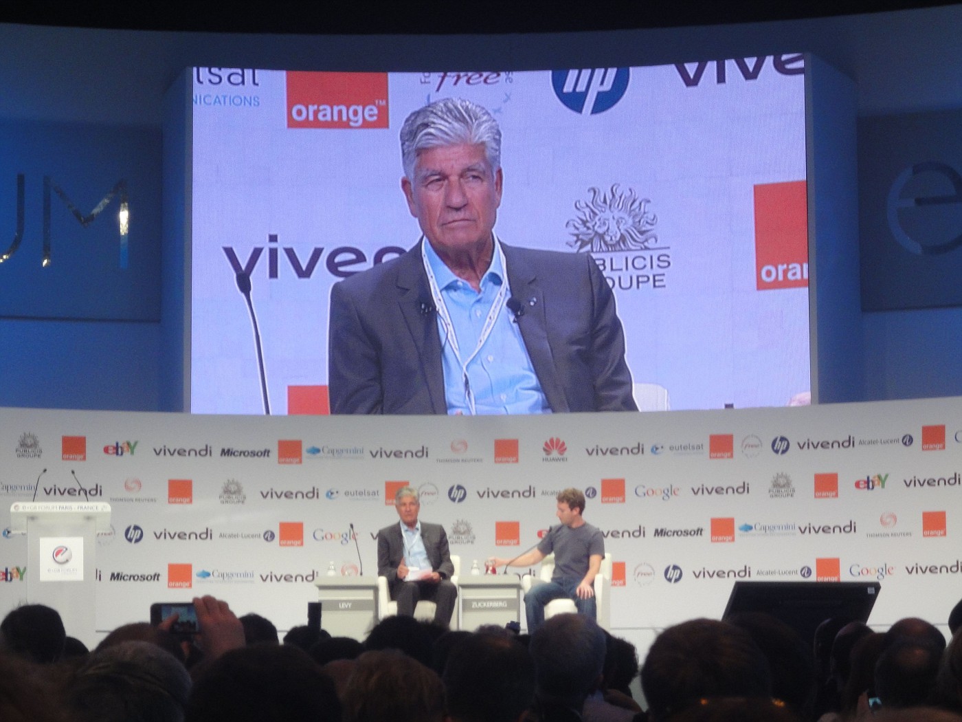 Maurice Levy (Publicis), Mark Zuckerberg (Facebook)