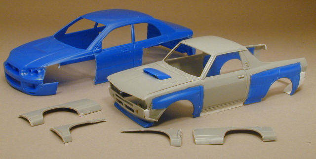 In no time I had grafted the STi fenders to the BRAT body.