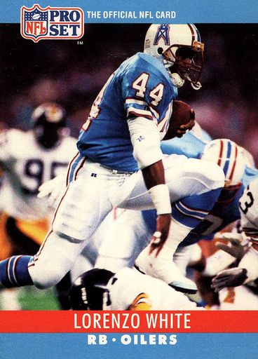 Lorenzo White Houston Oilers NFL Autographed 1992 Pro Bowl Brown