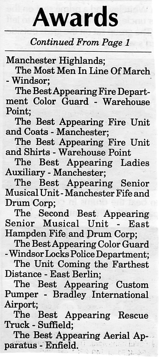 Photo 1989 FIREMEN'S PARADE 03 WINDSOR LOCKS FIRE DEPARTMENT