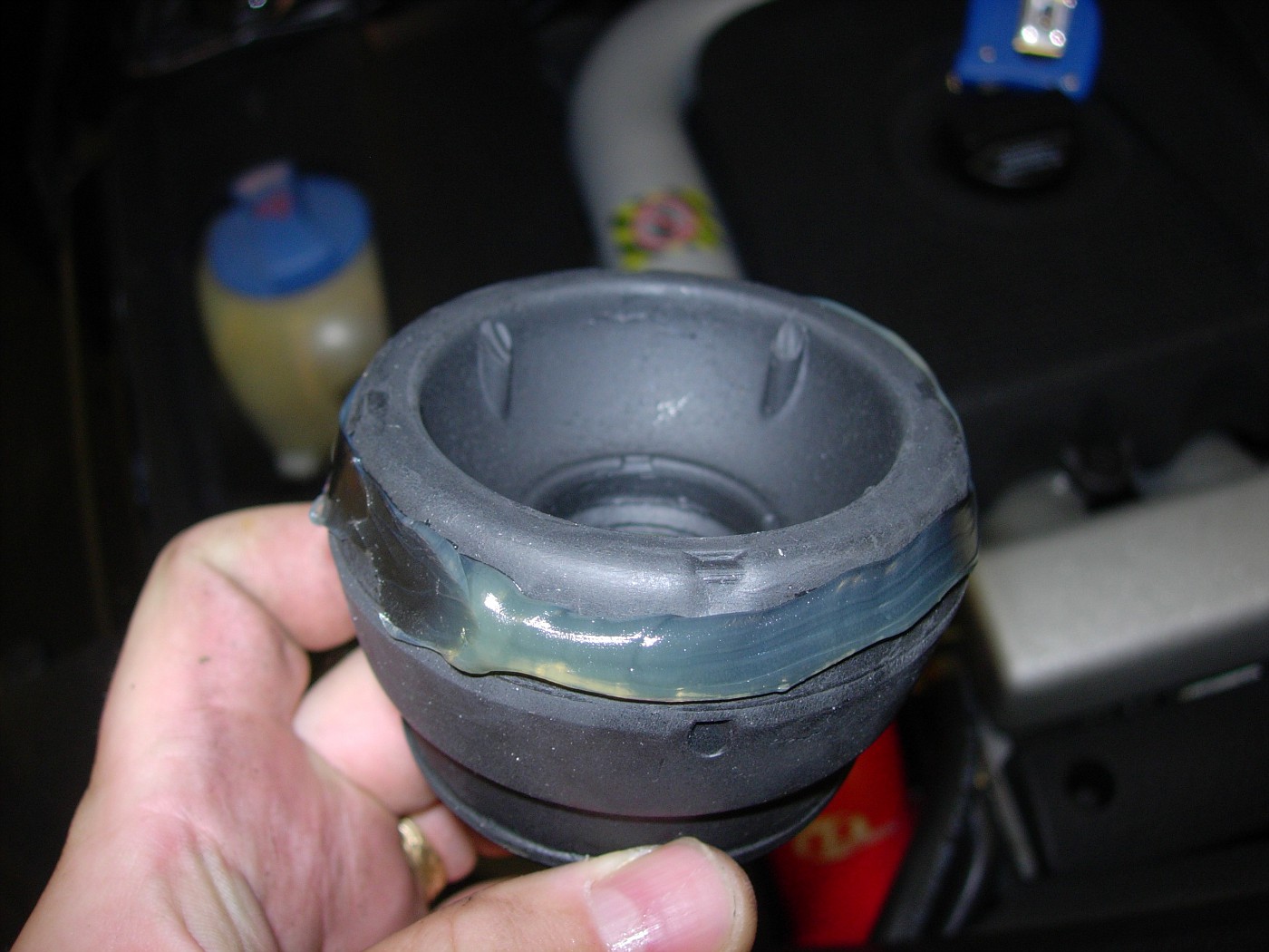 Photo time for bushing, lube up with Audi grease Suspension Bushings & Bearings album