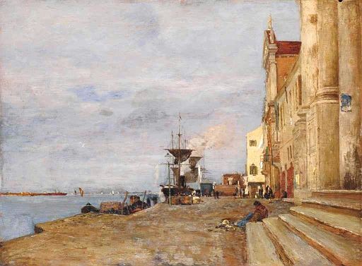 View of a Small Port in Italy (undated)