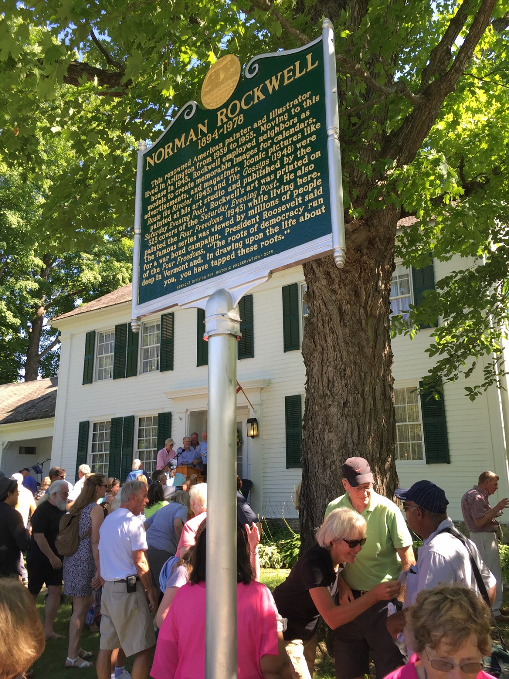 Photo Historic Marker Dedicated By Former Gov Jim Douglas Norman