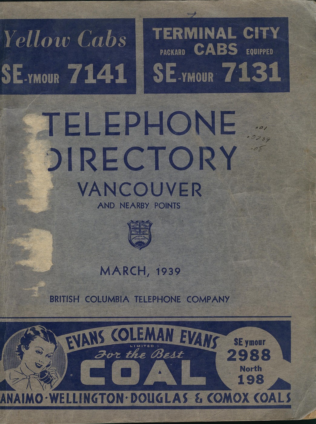 Vancouver Phone Book 1939 album Mudhooks photo and