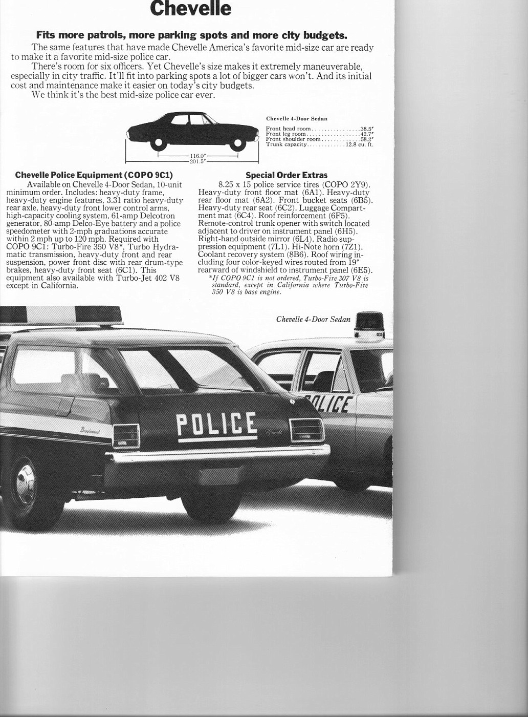 Photo: 1972 Chevy Police brochure 08 | Chevrolet album | copcar dot com ...