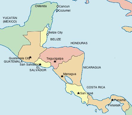 Photo: Lonely Planet of Central American Countries. Yucatan Penninsula ...