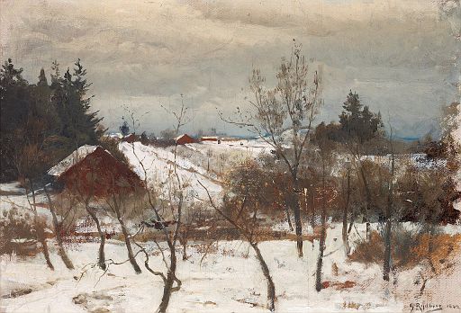 Winter Landscape from Brunnby, Västmanland, Sweden (1882)