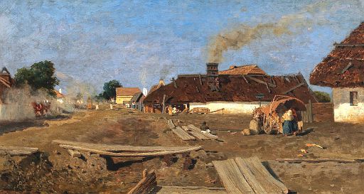 A Village Road in Szolnok (undated)