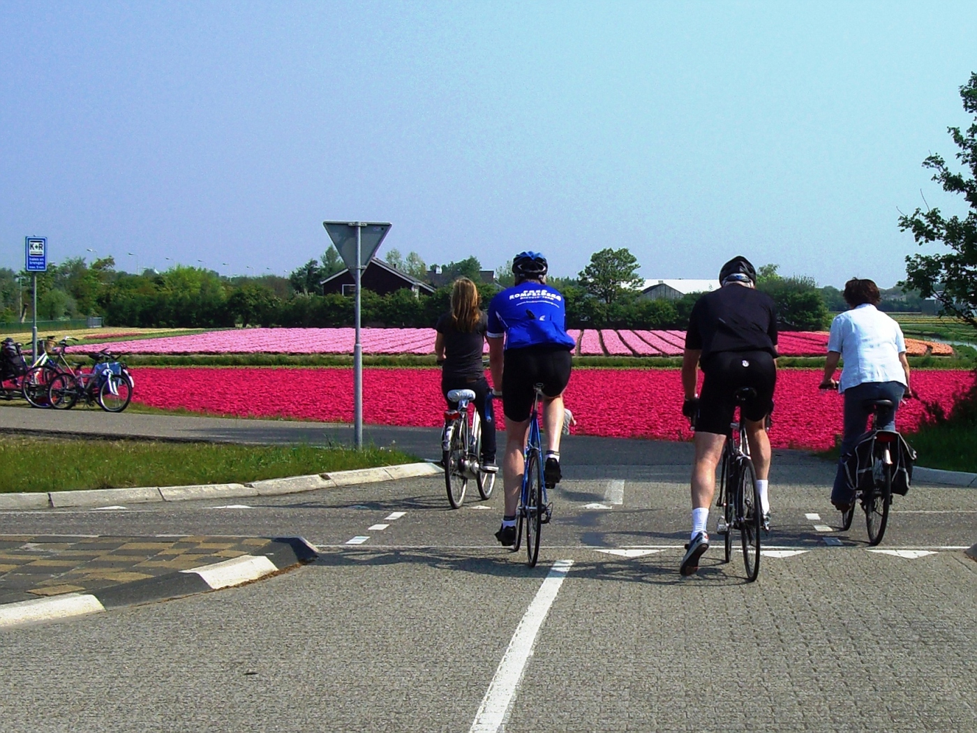 Cyclists in Noordwijkerhout