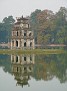 Pagoda in middle of lake in Hanoi