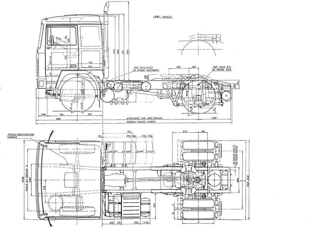 Volvo fh truck 6x4 чертеж