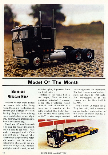 01 Overdrive Magazine January 1981 album | Dutch Model Truck Club