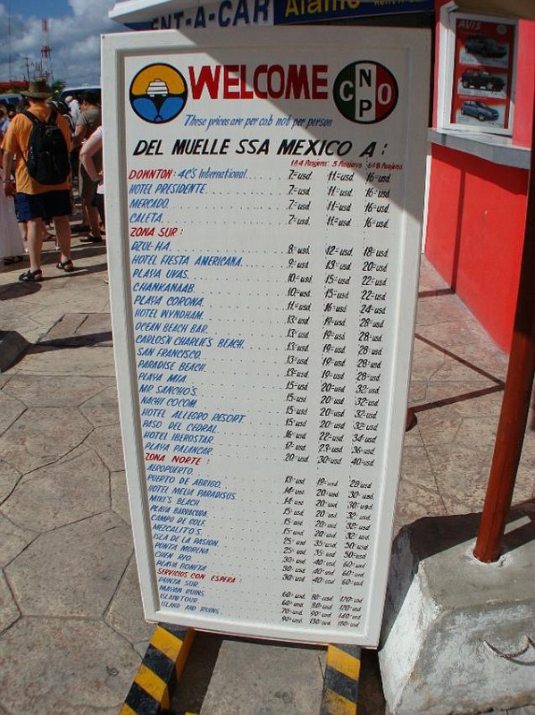 Photo: Taxi Rates | Cozumel / May 2011 album | Radio , photo and  video sharing made easy.