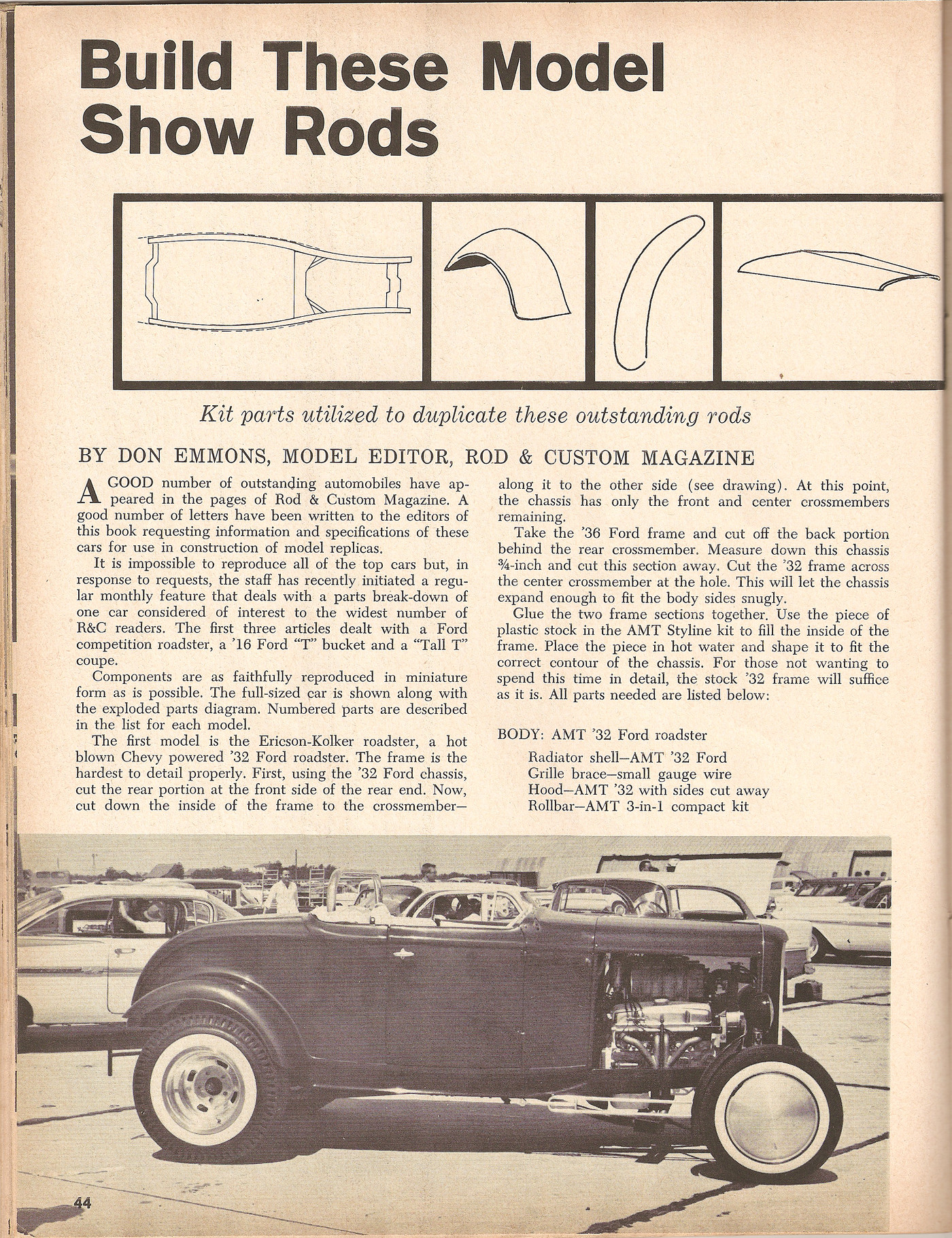 Photo AMT Model Car Handbook pg 44 AMT Model Car Handbook 1962