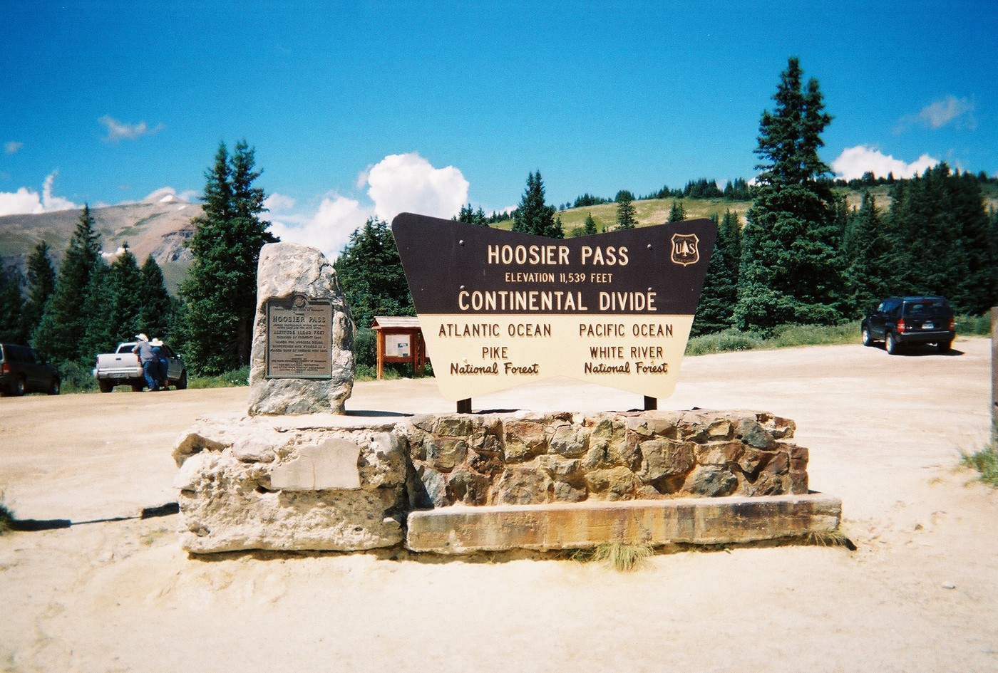 Photo Hoosier Pass Colorado Elevation 11,539 Continental Divide