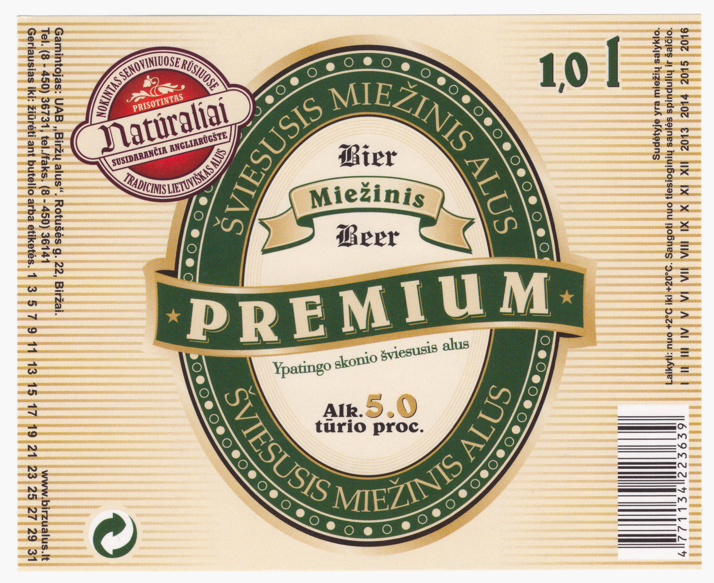 Birzu Alus Logo Birzu Alus Stikle Breweriana (alaus Atributikos