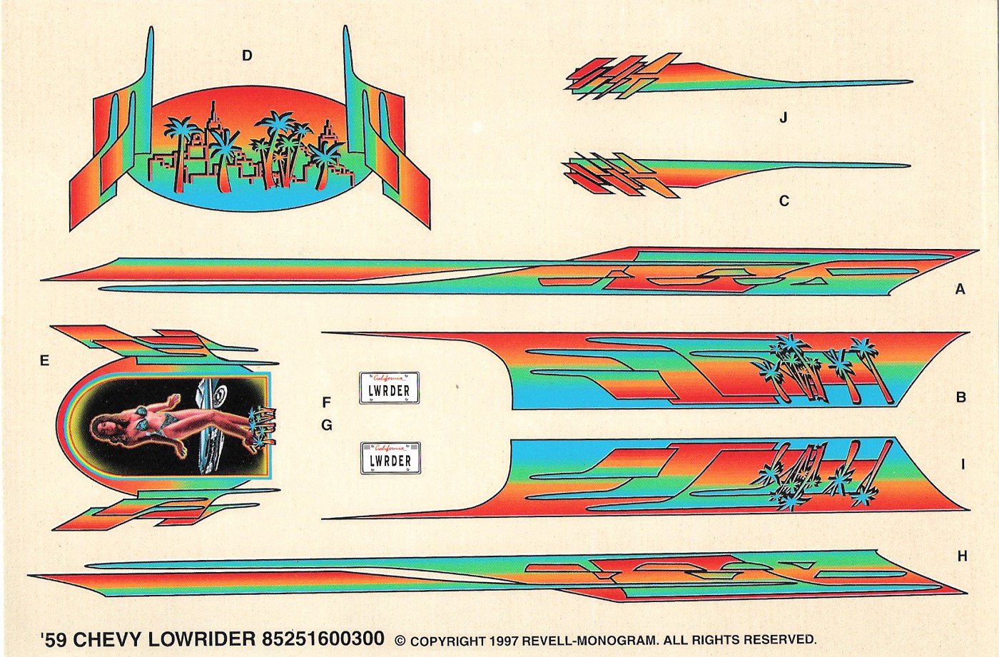 Photo Decals RM '59 Chevy Lowrider 852516 album DRASTIC PLASTICS