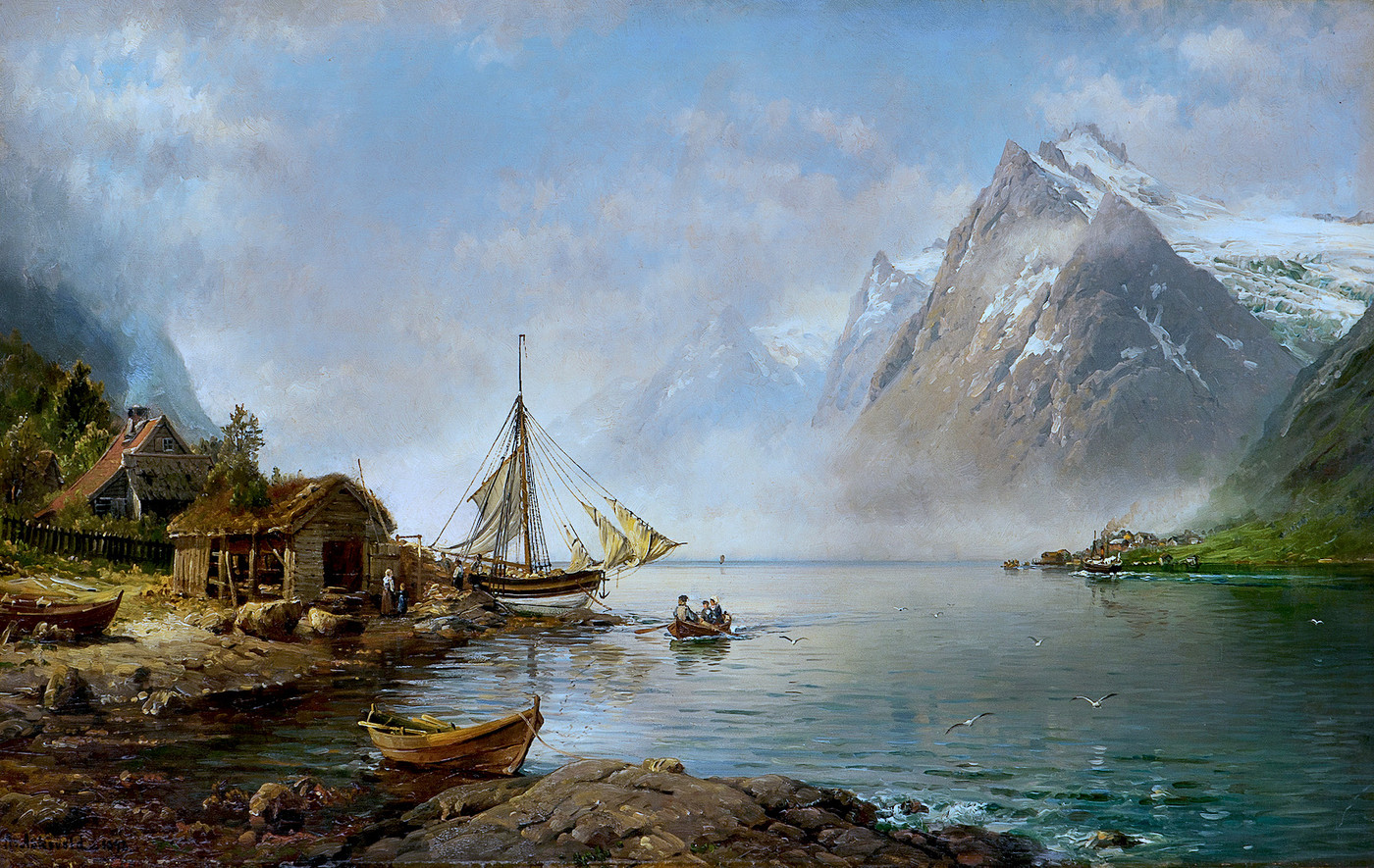 Fjord Landscape with Figures (1893)