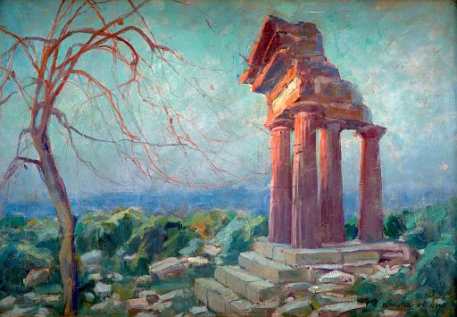Ruins of Castor and Pollux Temple in Agrigento (undated)