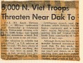 5,000 North Vietnamese in hills around DAK TO