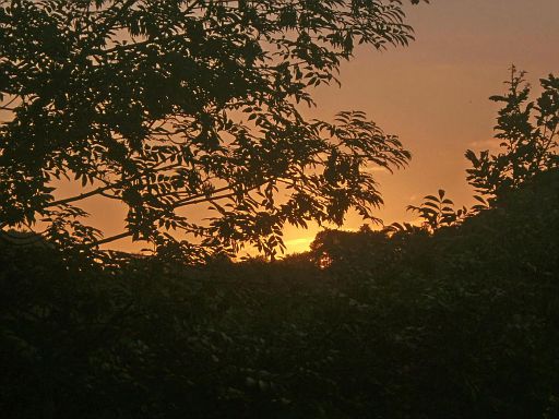 Die Sonne blinzelt vor der Nachtruhe