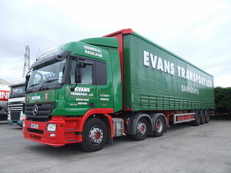 Photo: WA07RZJ Evans Transport, Bideford, Devon | English/Welsh ...