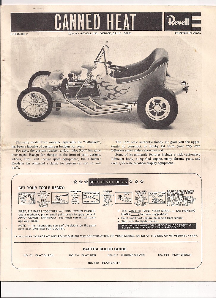 REVELL Canned Heat H1448380 A album DRASTIC PLASTICS MODEL CAR