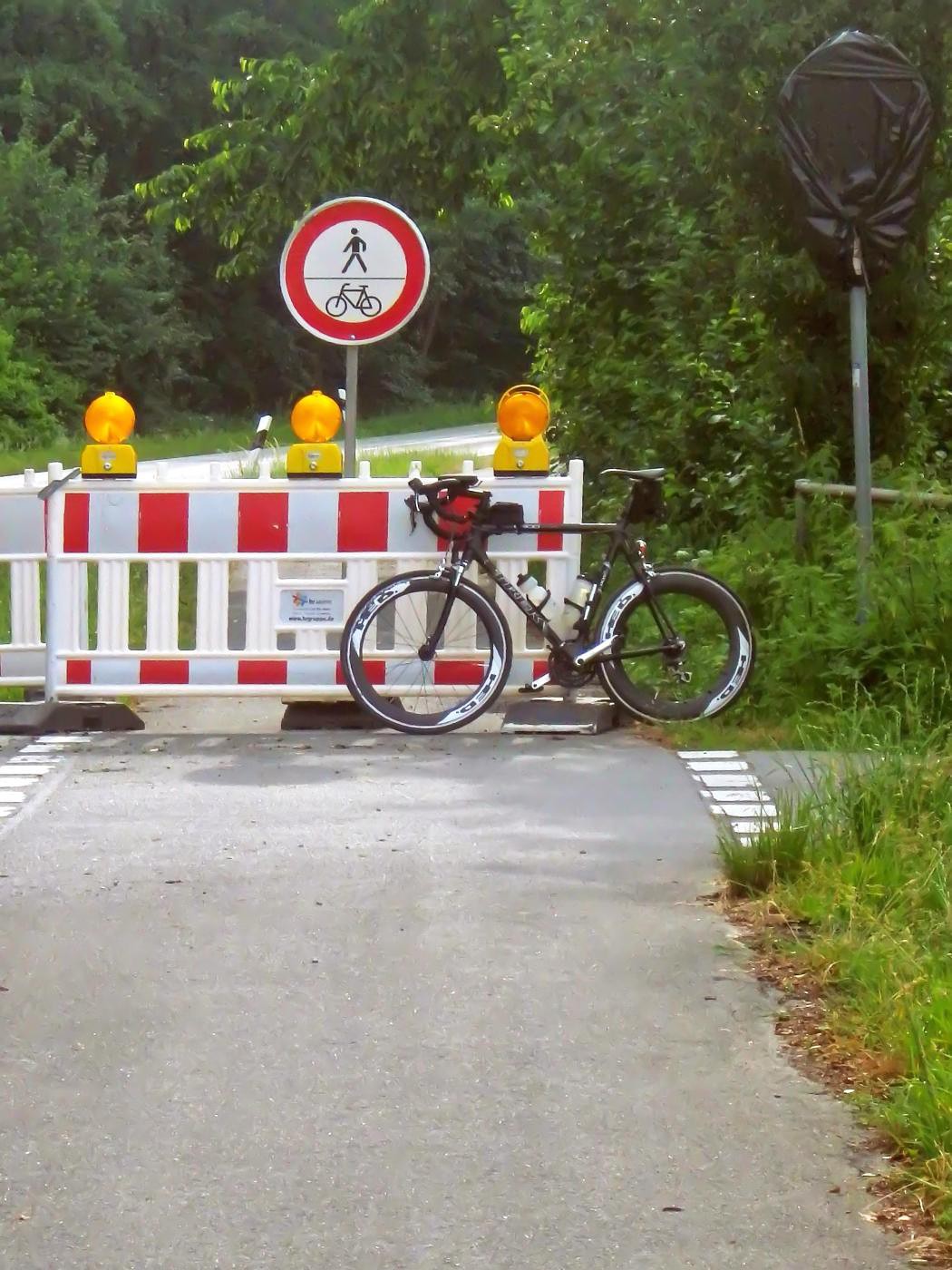 Radweg gesperrt!