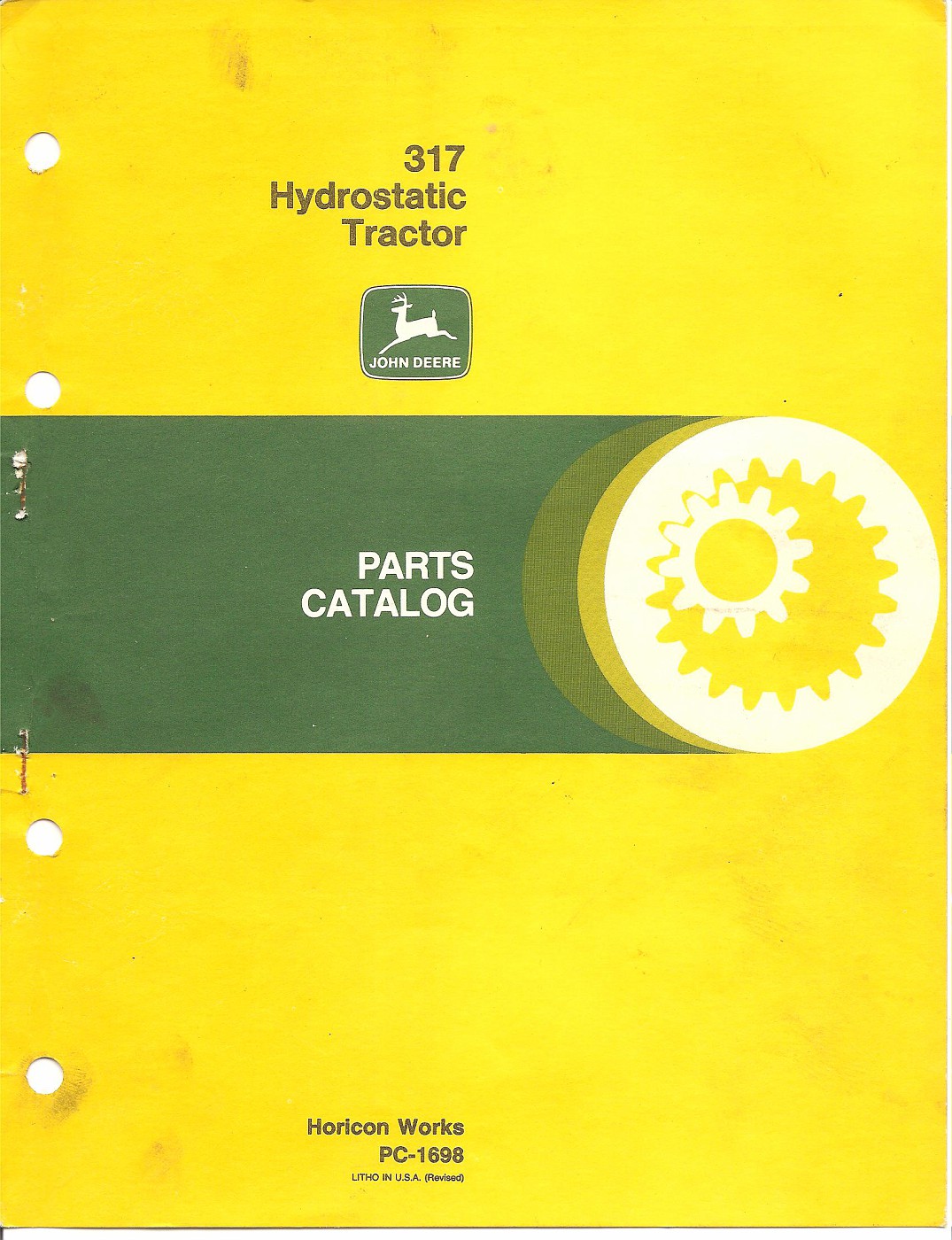 John Deere 317 Hydrostatic Tractor Parts Catalog album BobK Fotki