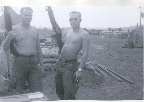 19-On left is a friend, last name was Smith. Me on the right, somewhere in Vietnam, 1967 - 1968.