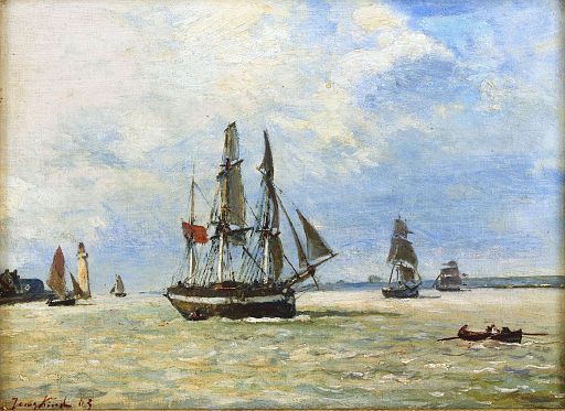 Boats Departing the Port of Honfleur (undated)