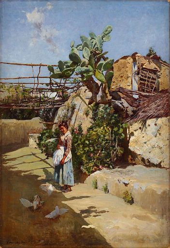 Feeding the Pigeons (undated)