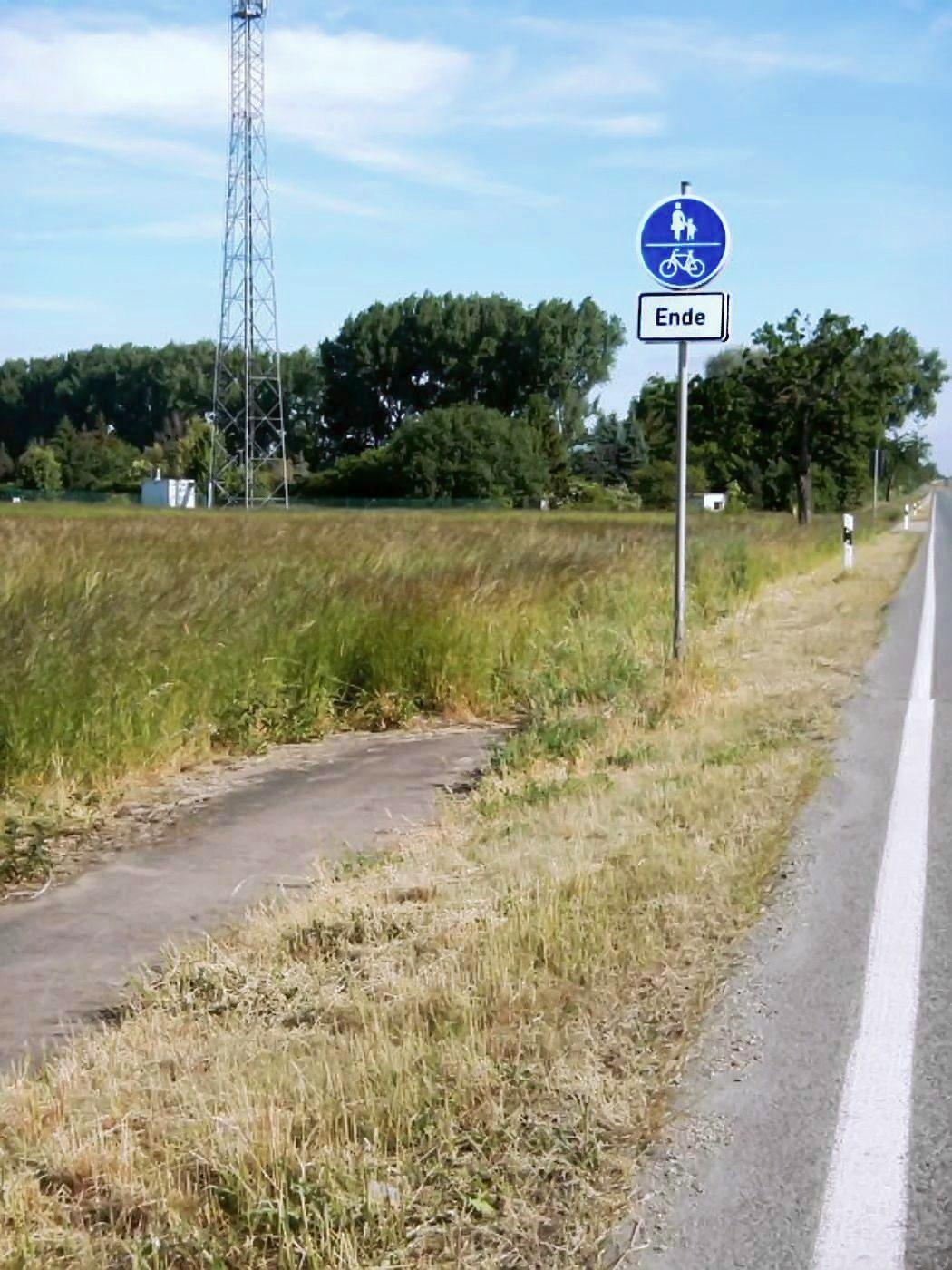 Geh-/Radweg-Ende