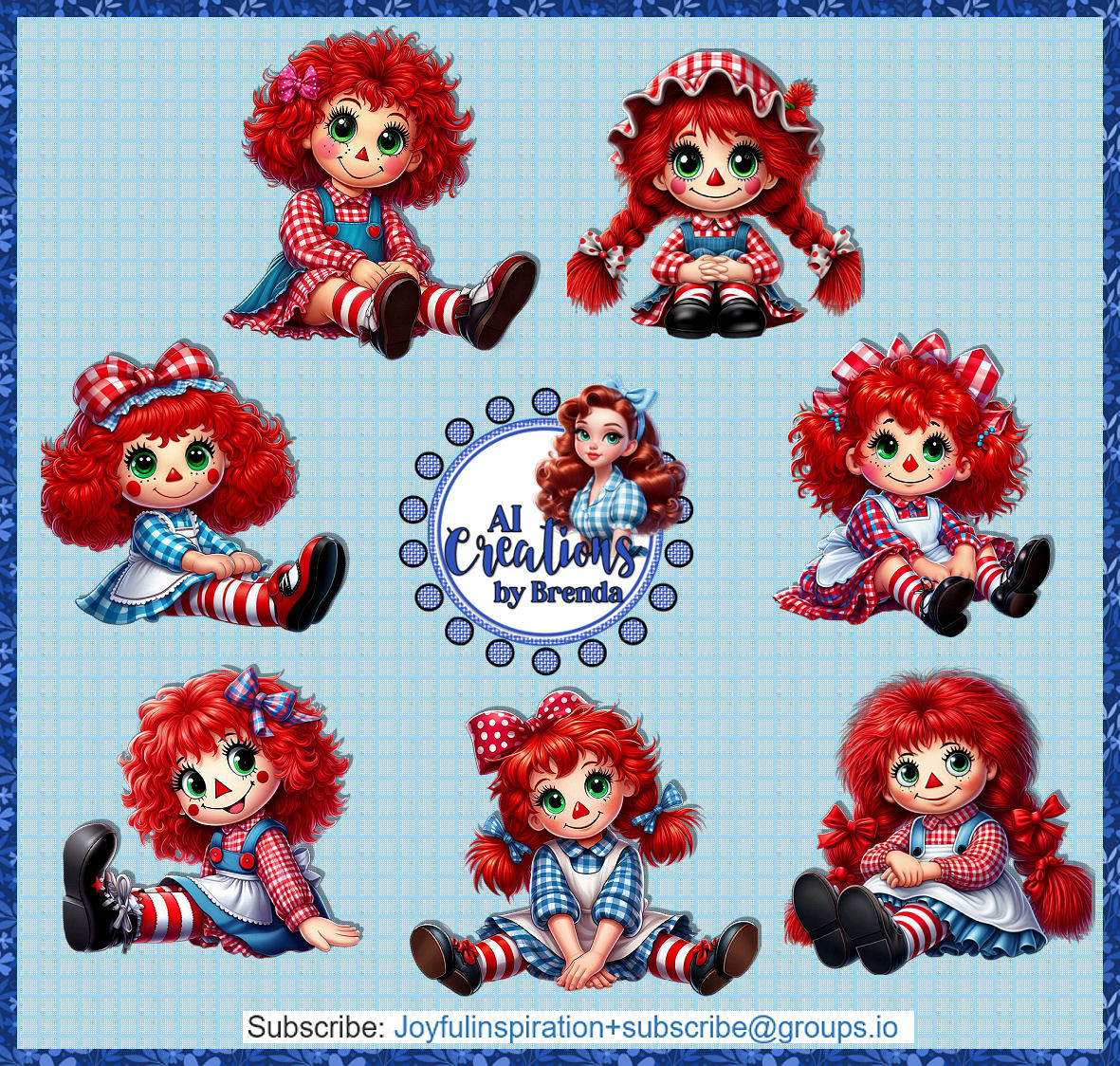 Brenda Rag Photo: AI CREATIONS GINGHAM AND BOWS RAG DOLL BG | Brenda AI Creations ...