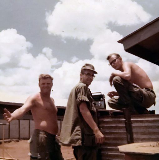 62-On the left is Ray "Moose" Eckenridge. Middle man is still unknown but on the right is Bobby Leckabee.Some 62nd Maintenance buddies of SP5 Terry Michael Carver's. Vietnam sometime in 1969-1970.