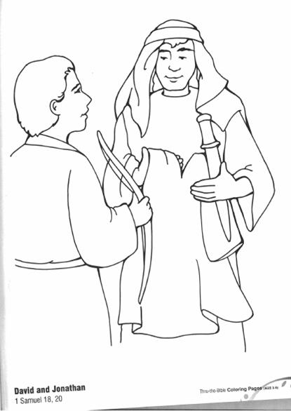 david and jonathan friendship coloring pages - photo #7